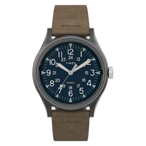Timex Men's Watch - MK1 Blue Dial Leather Strap Quartz | TW2T68200