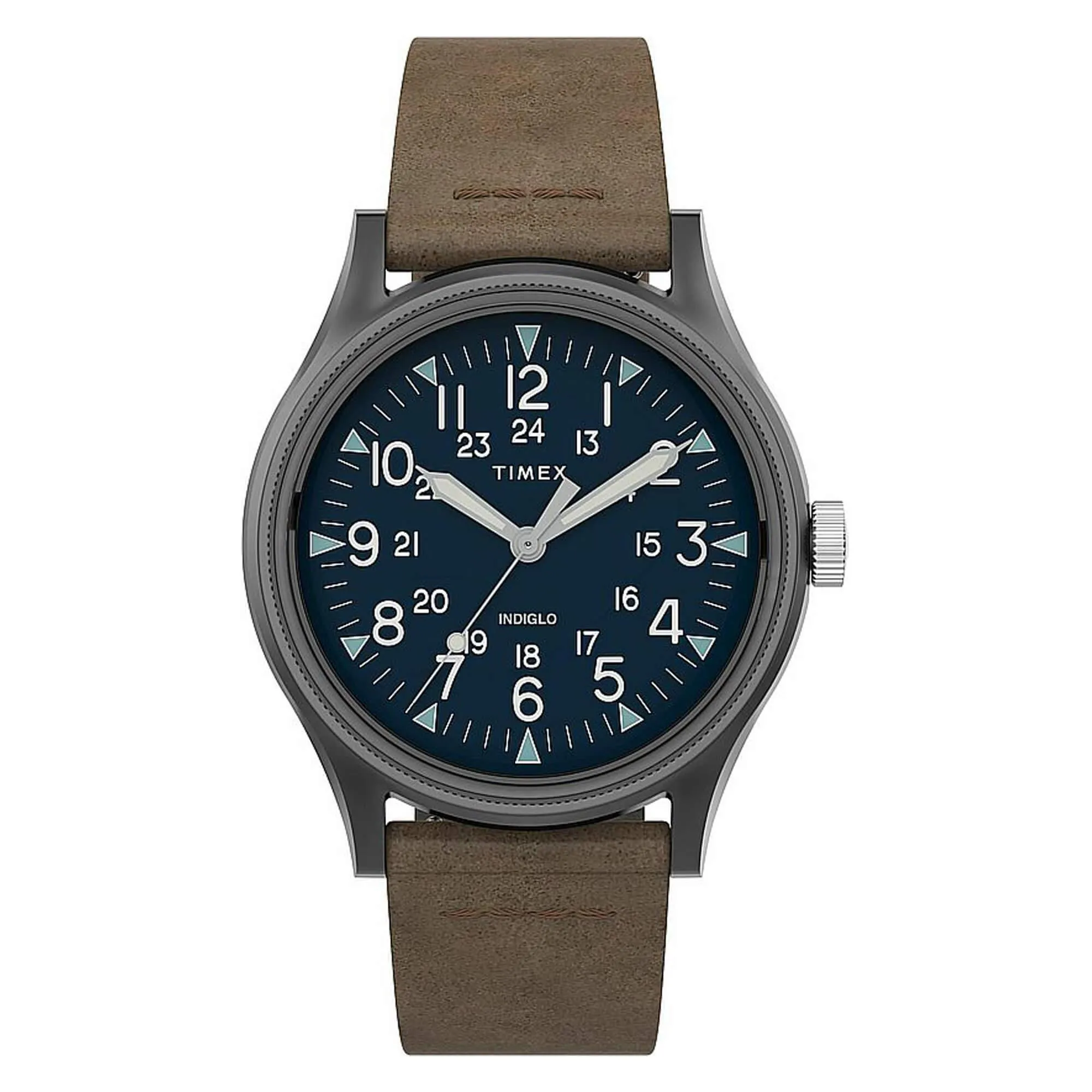 Timex Men's Watch - MK1 Blue Dial Leather Strap Quartz | TW2T68200