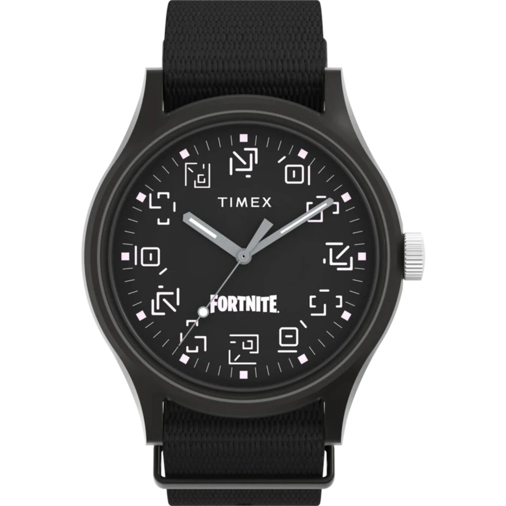 Timex Men's Watch - MK1 Fortnite Aluminum Case Black Dial Fabric Strap | TW2W97000