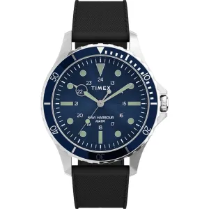 Timex Men's Watch - Navi XL Rotating Bezel Blue Dial Rubber Strap | TW2U55700VQ