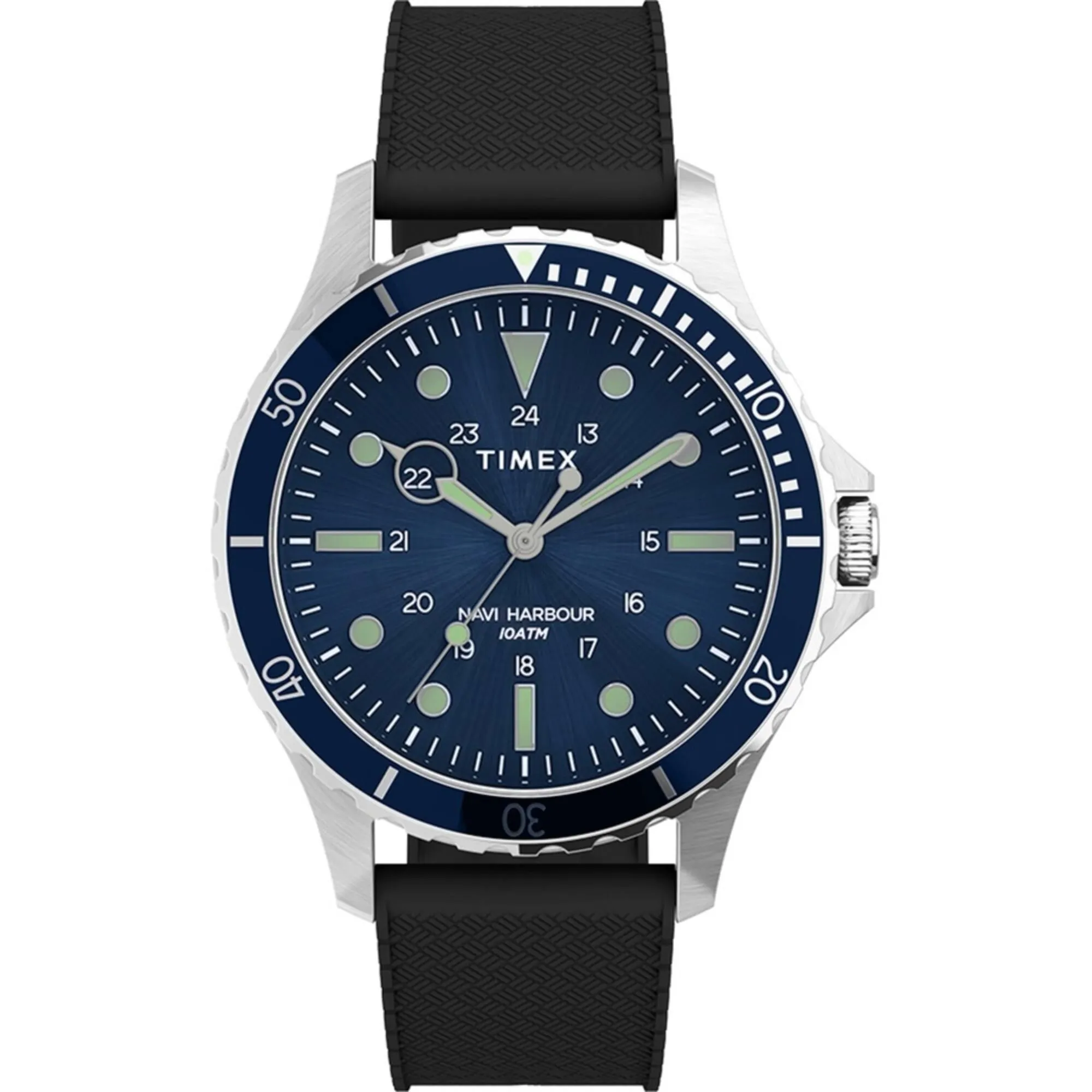 Timex Men's Watch - Navi XL Rotating Bezel Blue Dial Rubber Strap | TW2U55700VQ