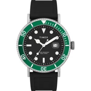 Timex Men's Watch - Portside Rotating Bezel Black Dial Resin Strap Date | TW2W16700