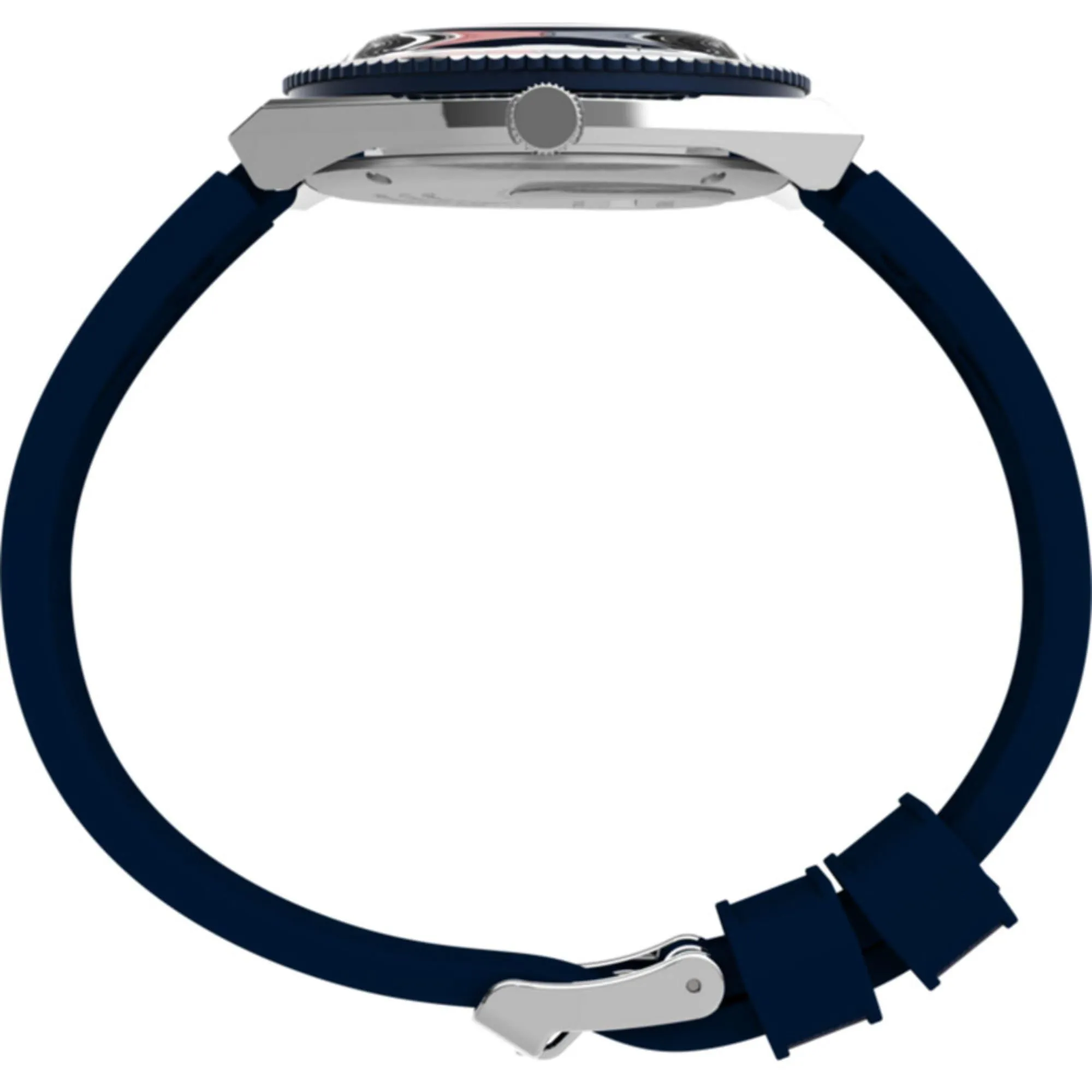 Timex Men's Watch - Q Quartz Rotating Bezel Blue Dial Strap Day-Date TW2V32100
