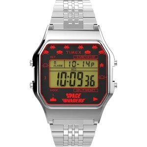 Timex Men's Watch - T80 Space Invaders Chrono Digital Dial Bracelet | TW2V30000YB