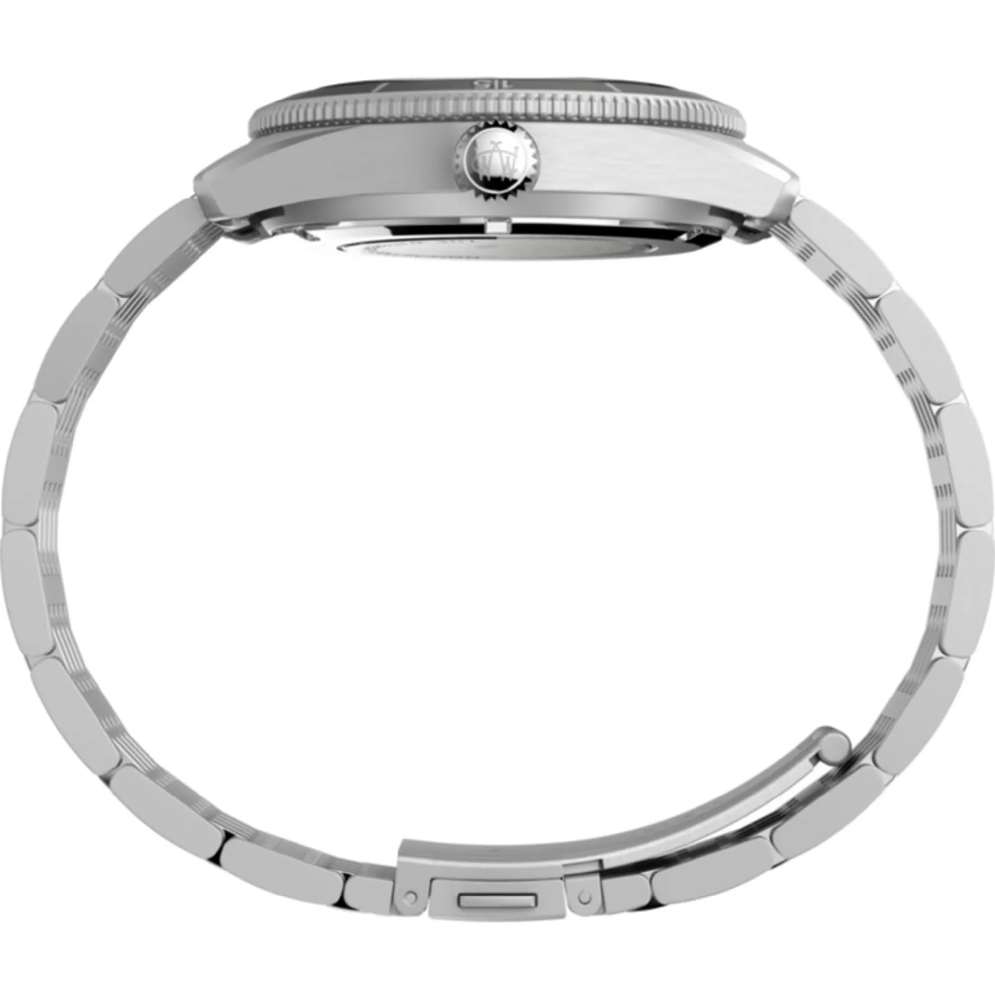 Timex Men's Watch - The Waterbury Automatic Black Dial Silver Bracelet TW2V24900