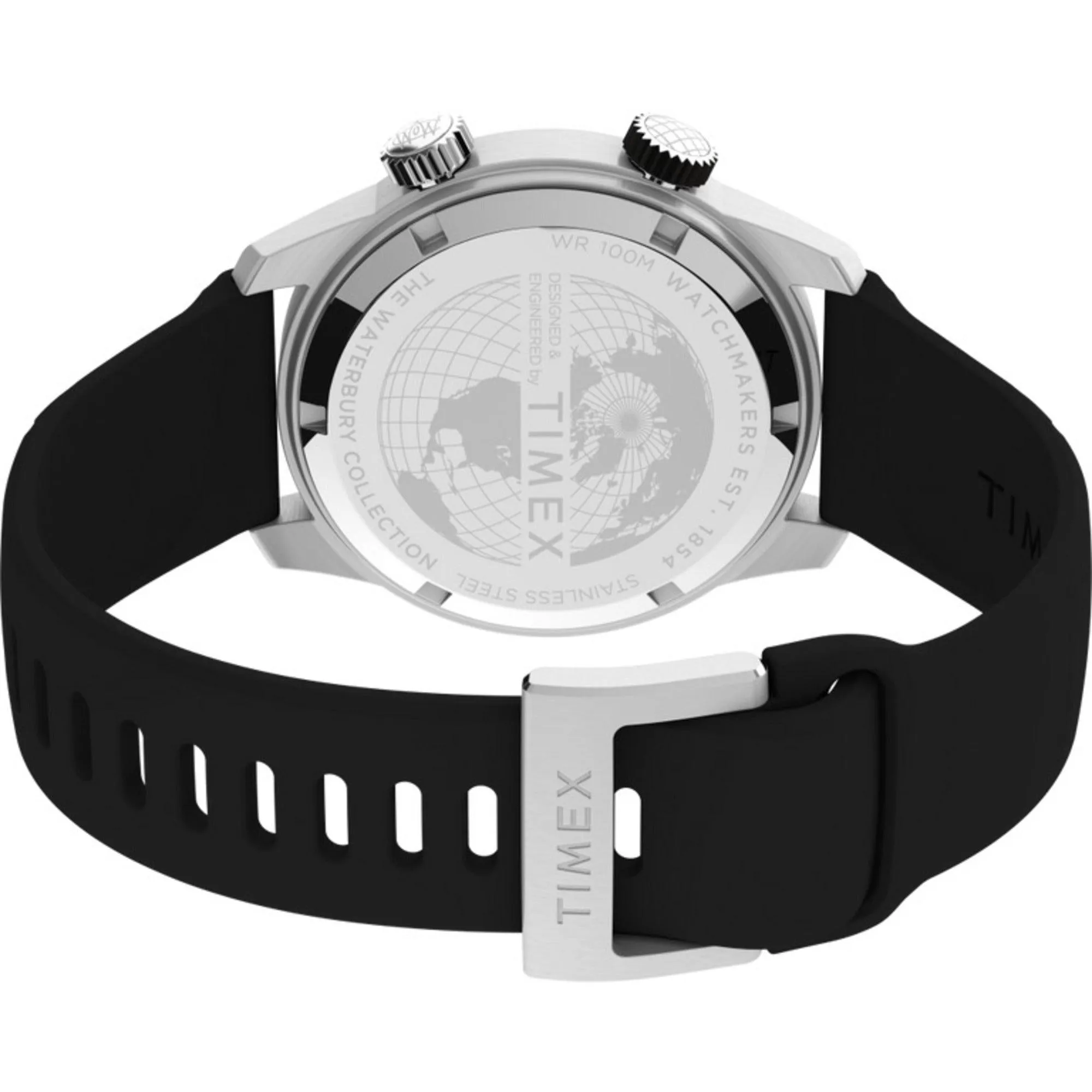 Timex Men's Watch - The Waterbury Black and Yellow Dial Rubber Strap | TW2V73400