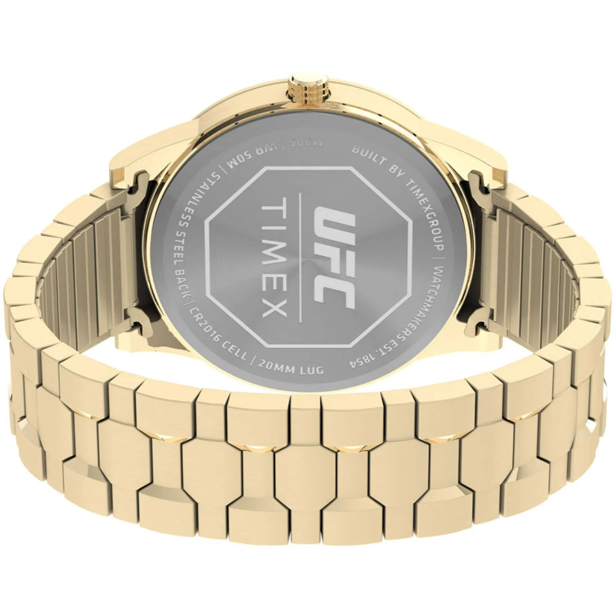 Timex Men's Watch - UFC Legend Black Dial Yellow Gold Expansion Bracelet | TW2V56400