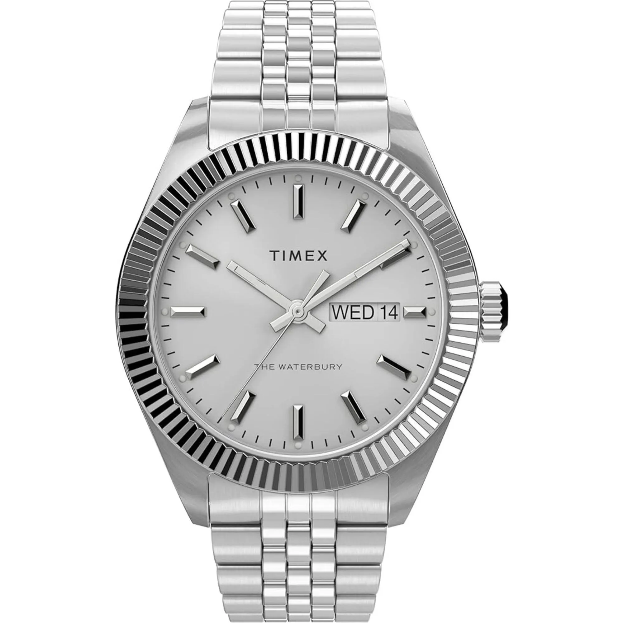 Timex Men's Watch - Waterbury Legacy Silver Dial Steel Bracelet Quartz | TW2V17300VQ