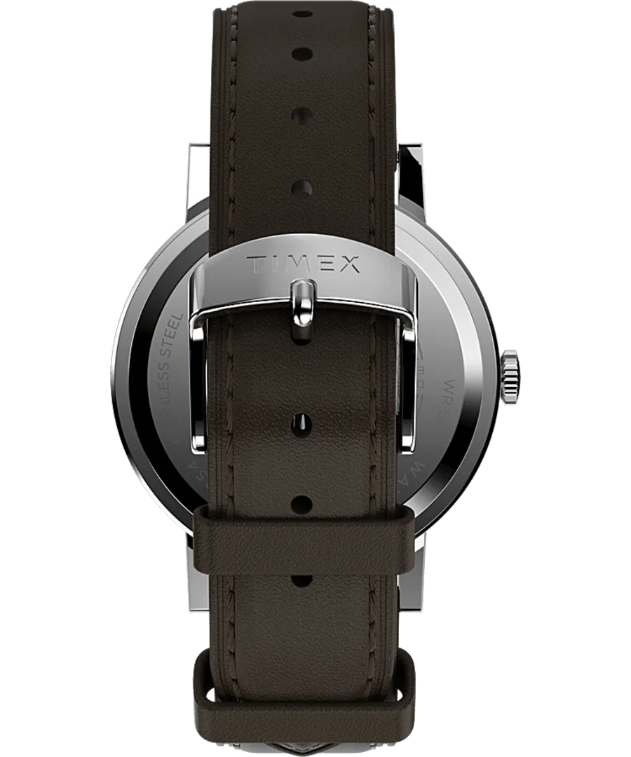 Timex Midtown 38mm Brown Leather Band Watch TW2V36500