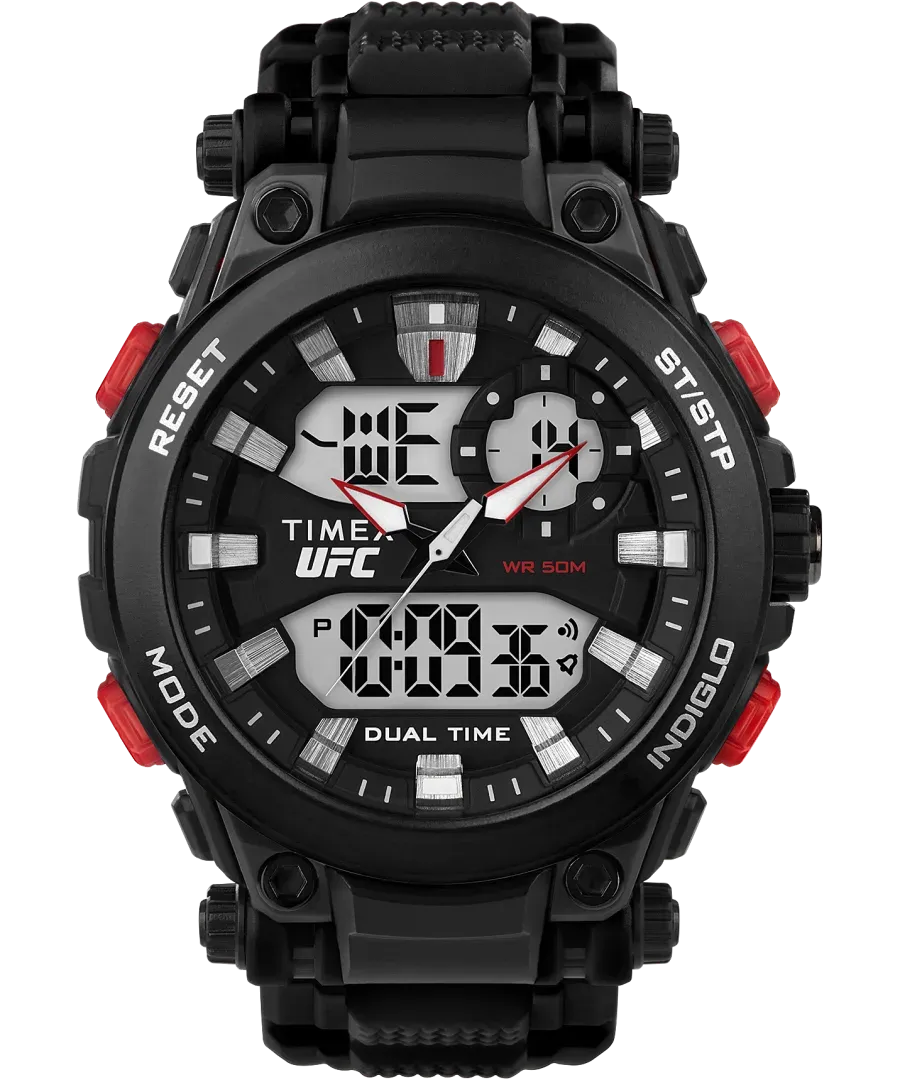 Timex UFC Impact 50mm Resin Strap Watch TW5M52800