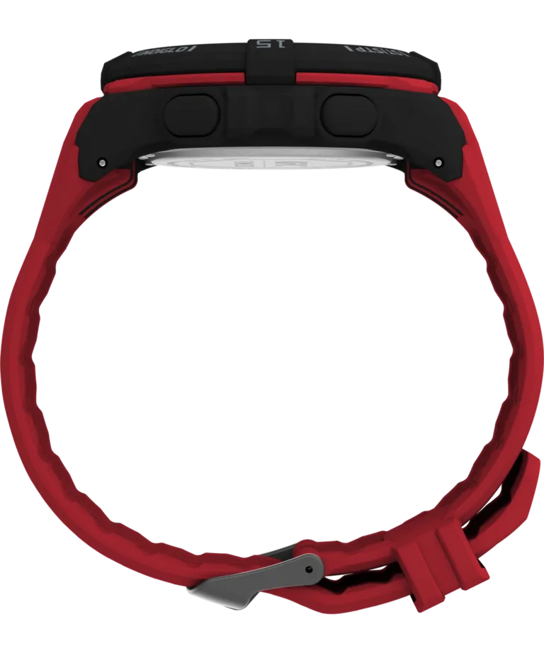 Timex UFC Rush 52mm PU Red Strap Men's Watch TW5M59200