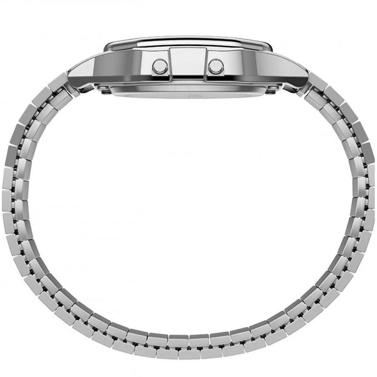 Timex Unisex Chronograph Watch - T80 Digital Dial Silver Bracelet | TW2R79100YB