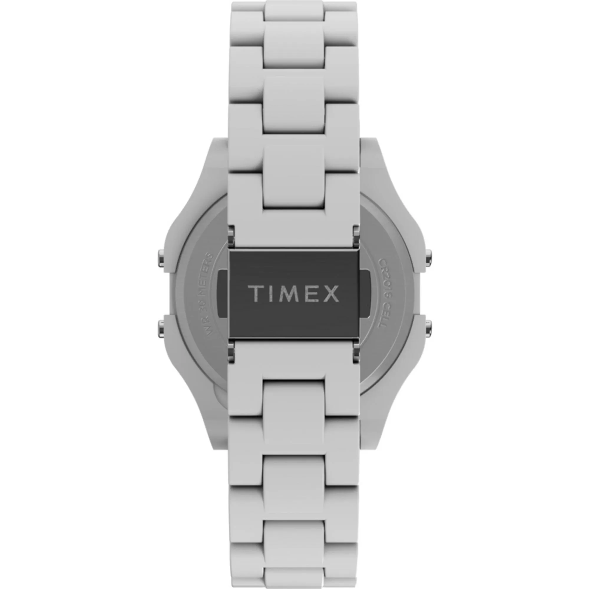 Timex Unisex Watch - 80 Digital Dial White Plastic Case Resin Bracelet | TW2V20100