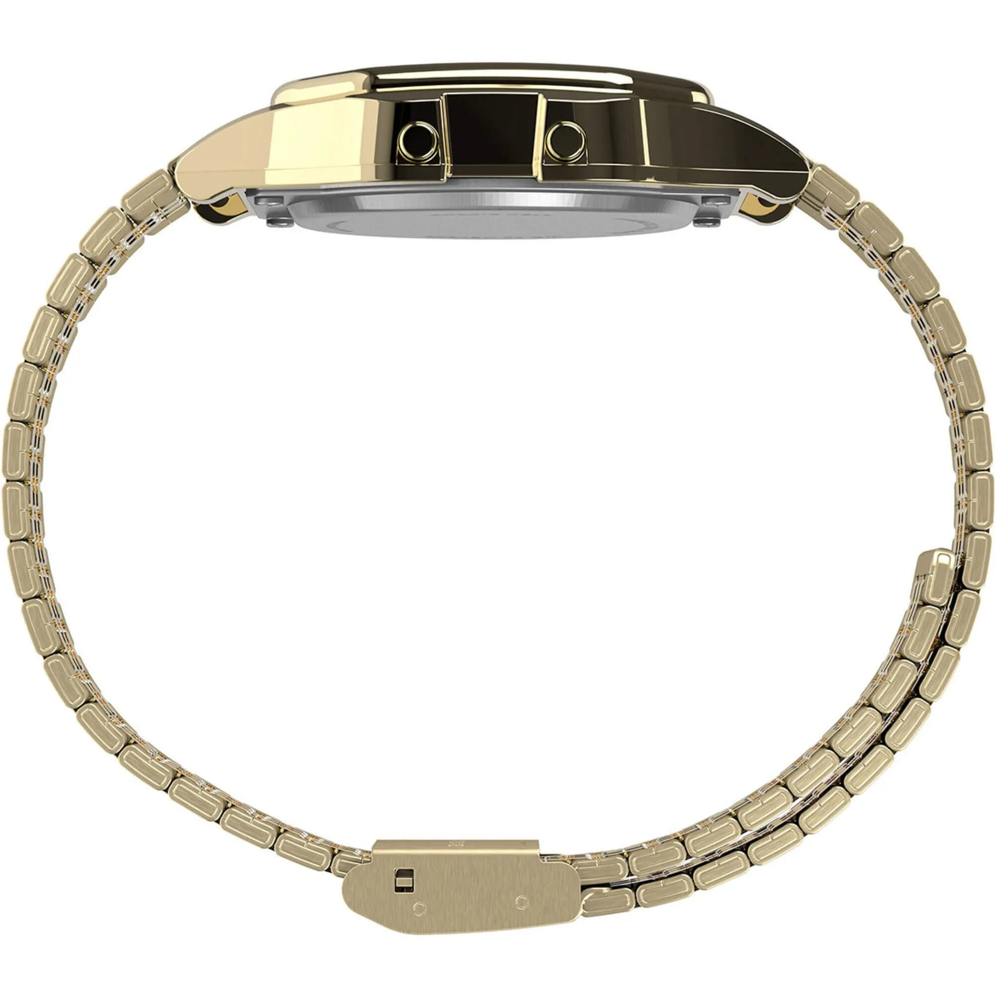 Timex Unisex Watch - T80 Pac-Man Grey Digital Dial Yellow Gold Bracelet | TW2U32000YB