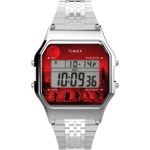 Timex Unisex Watch - T80 Stranger Things Chrono Digital Dial Bracelet | TW2V50900YB