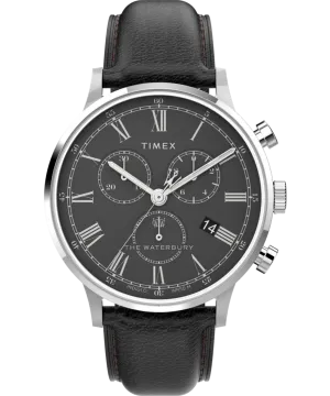 Timex Waterbury Classic Chronograph 40mm Leather Strap Men's Watch TW2U88300