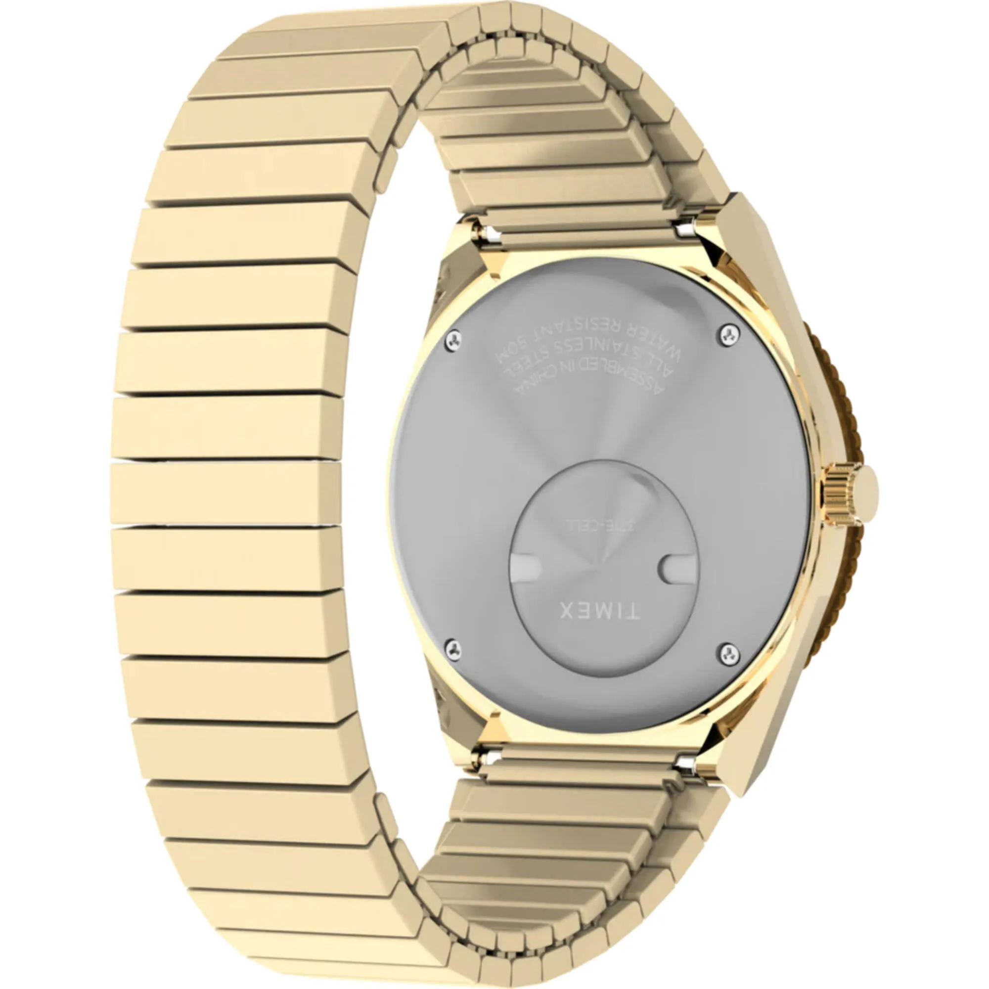Timex Women Watch - Q Timex Brown Dial Yellow Gold Expansion Bracelet | TW2V92500