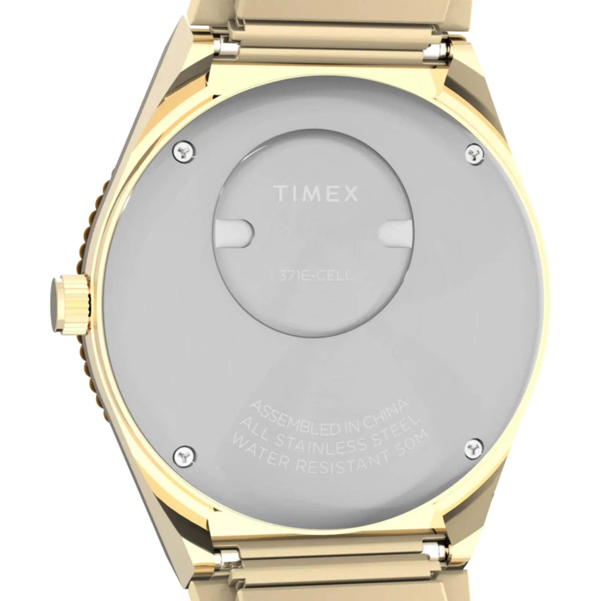 Timex Women Watch - Q Timex Brown Dial Yellow Gold Expansion Bracelet | TW2V92500