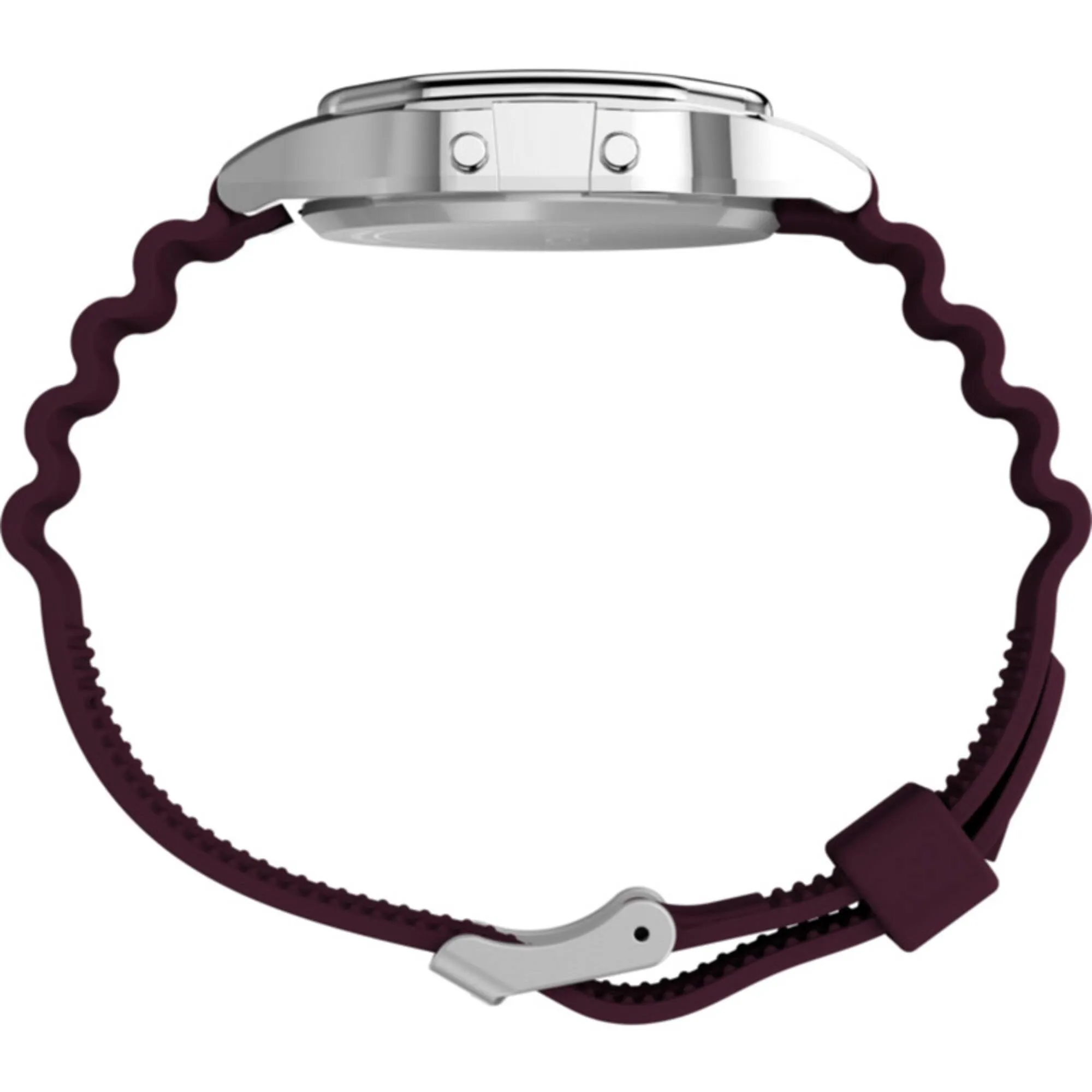 Timex Women's Digital Watch - T80 Alarm Date Display Burgundy Strap | TW2V41300YB