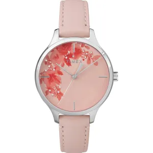 Timex Women's Watch - Peyton Quartz Crystal Accents Pink Floral Dial Strap | TW2R66600