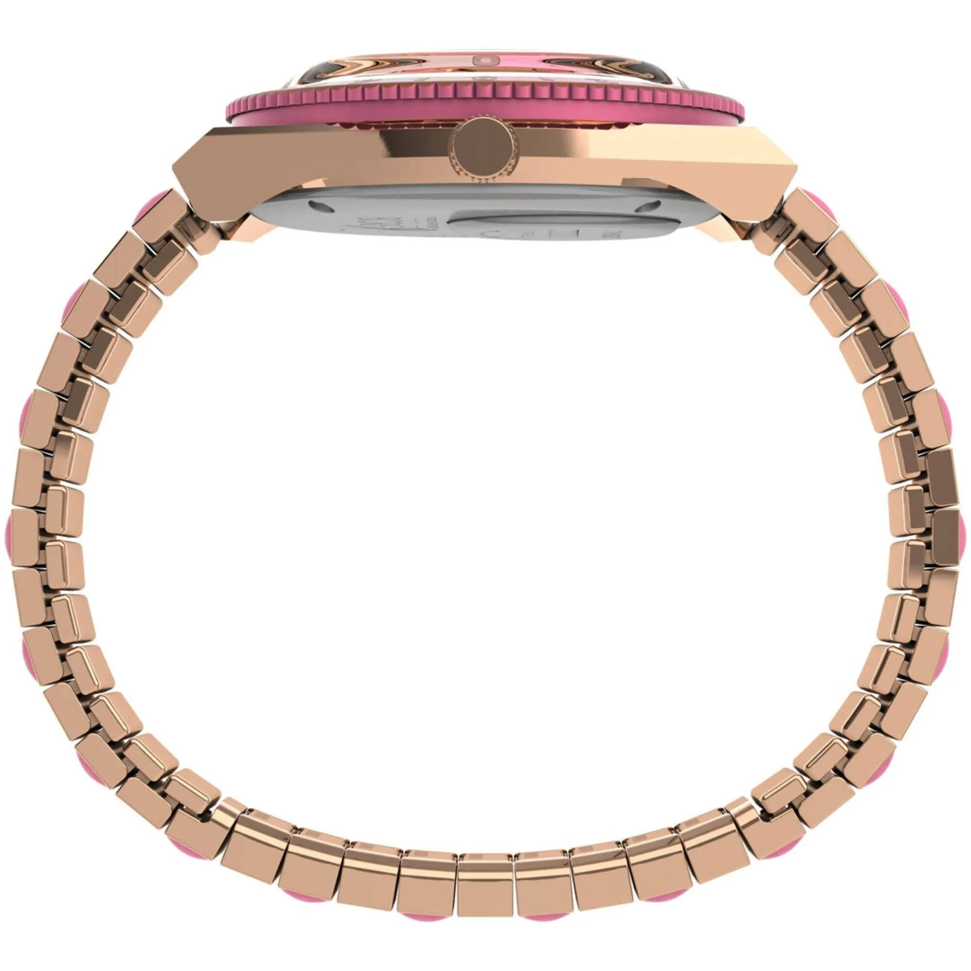 Timex Women's Watch - Q x BCRF Quartz Rose Gold Dial Two Tone Bracelet | TW2V52700