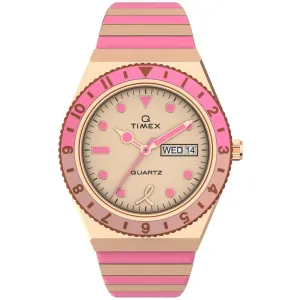 Timex Women's Watch - Q x BCRF Quartz Rose Gold Dial Two Tone Bracelet | TW2V52700