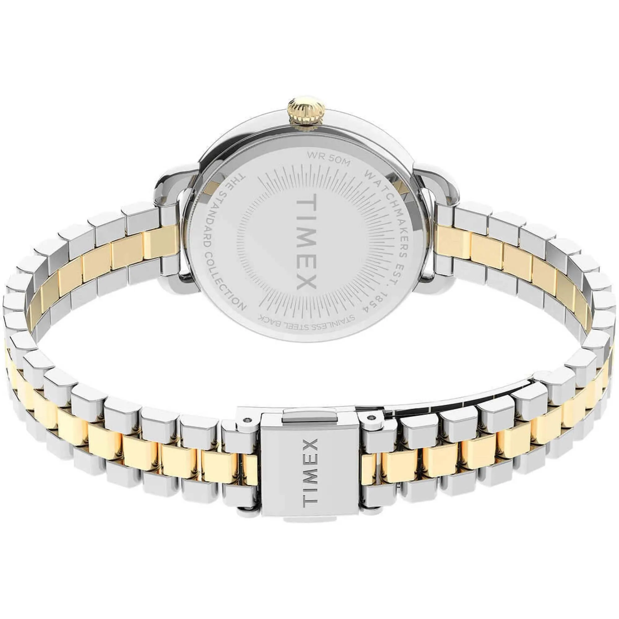 Timex Women's Watch - Standard Demi White Dial Two Tone Steel Bracelet | TW2U60200VQ