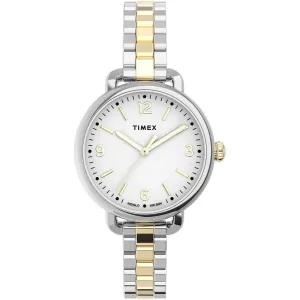 Timex Women's Watch - Standard Demi White Dial Two Tone Steel Bracelet | TW2U60200VQ