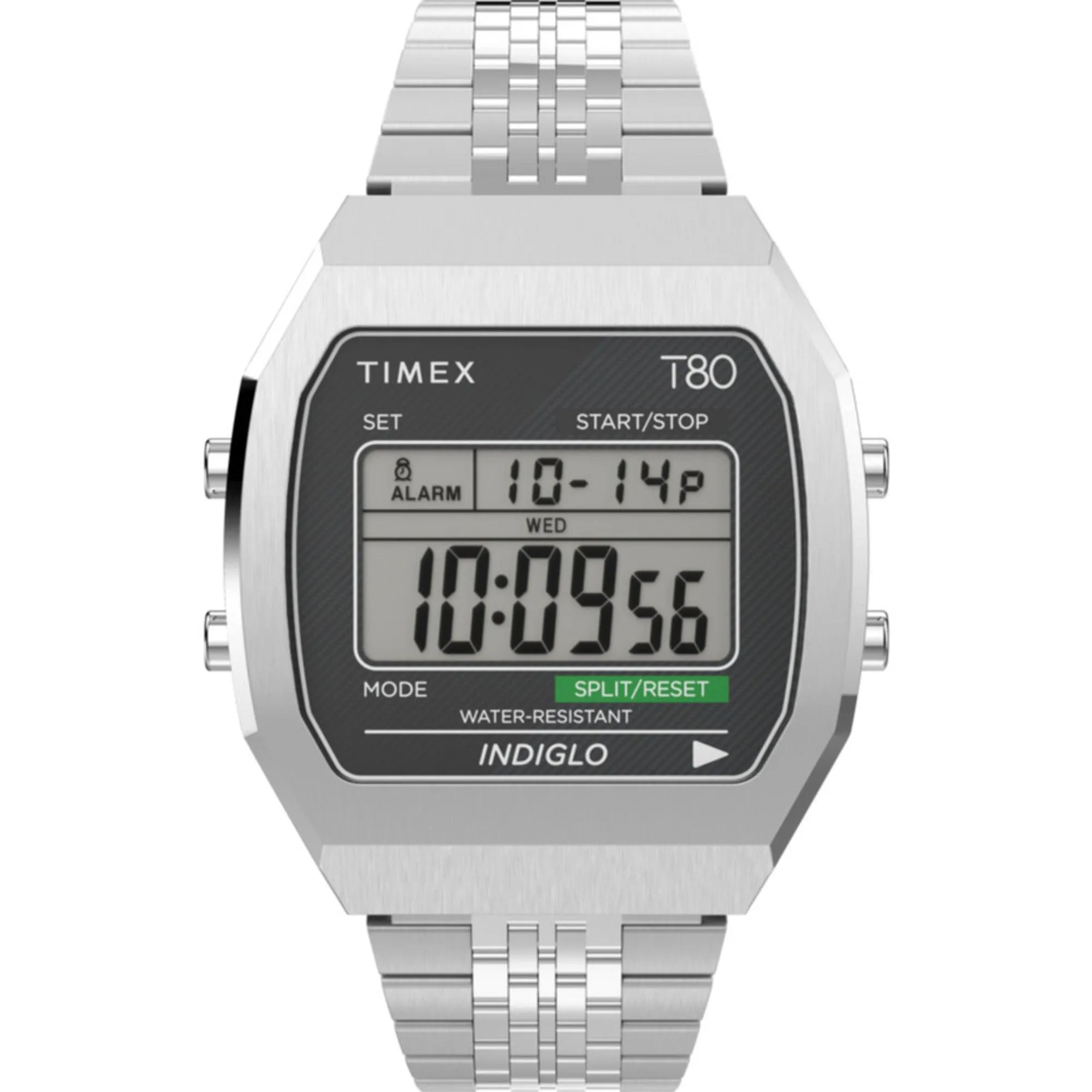 Timex Women's Watch - T80 Chronograph Silver Stainless Steel Bracelet | TW2V74200