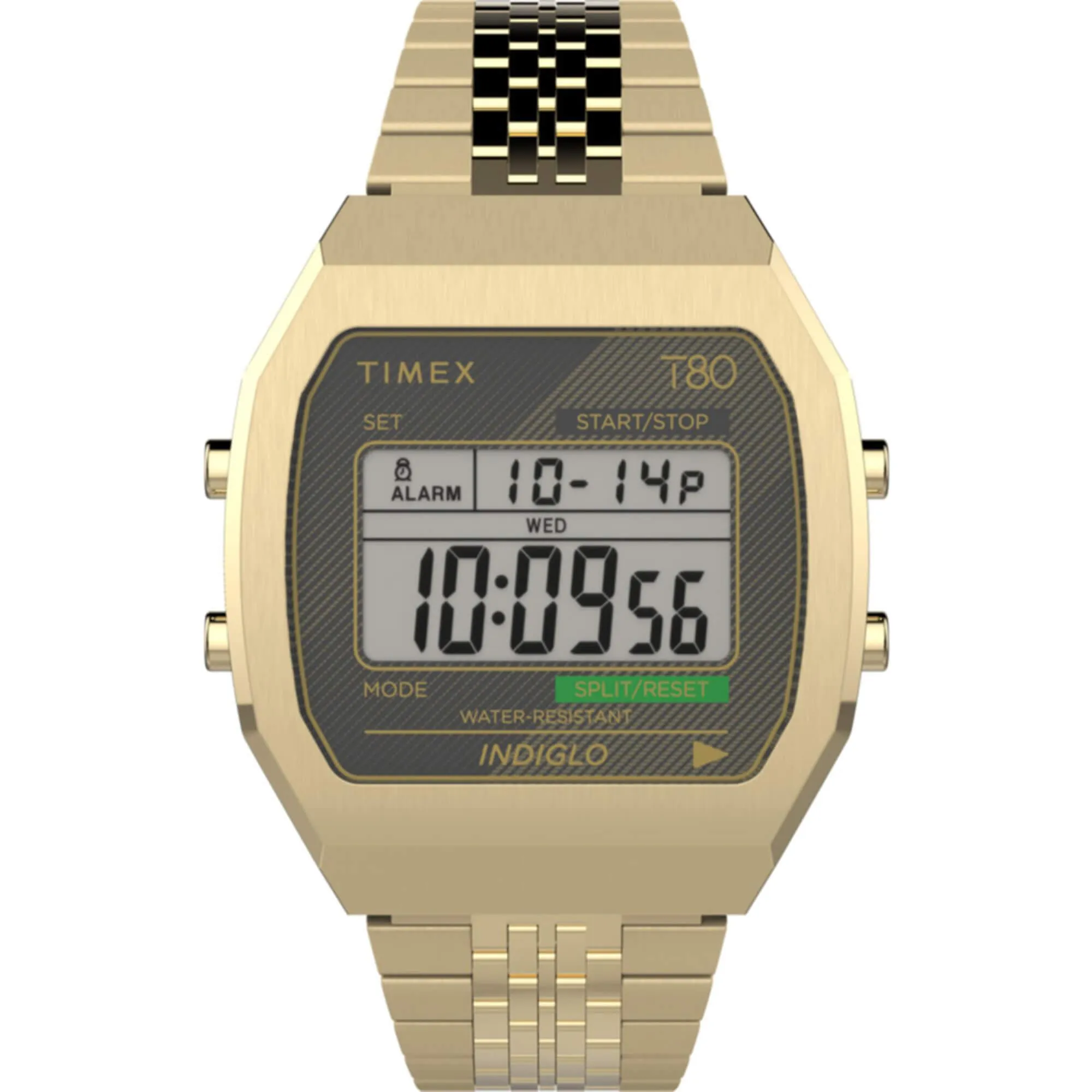 Timex Women's Watch - T80 Chronograph Yellow Stainless Steel Bracelet | TW2V74300