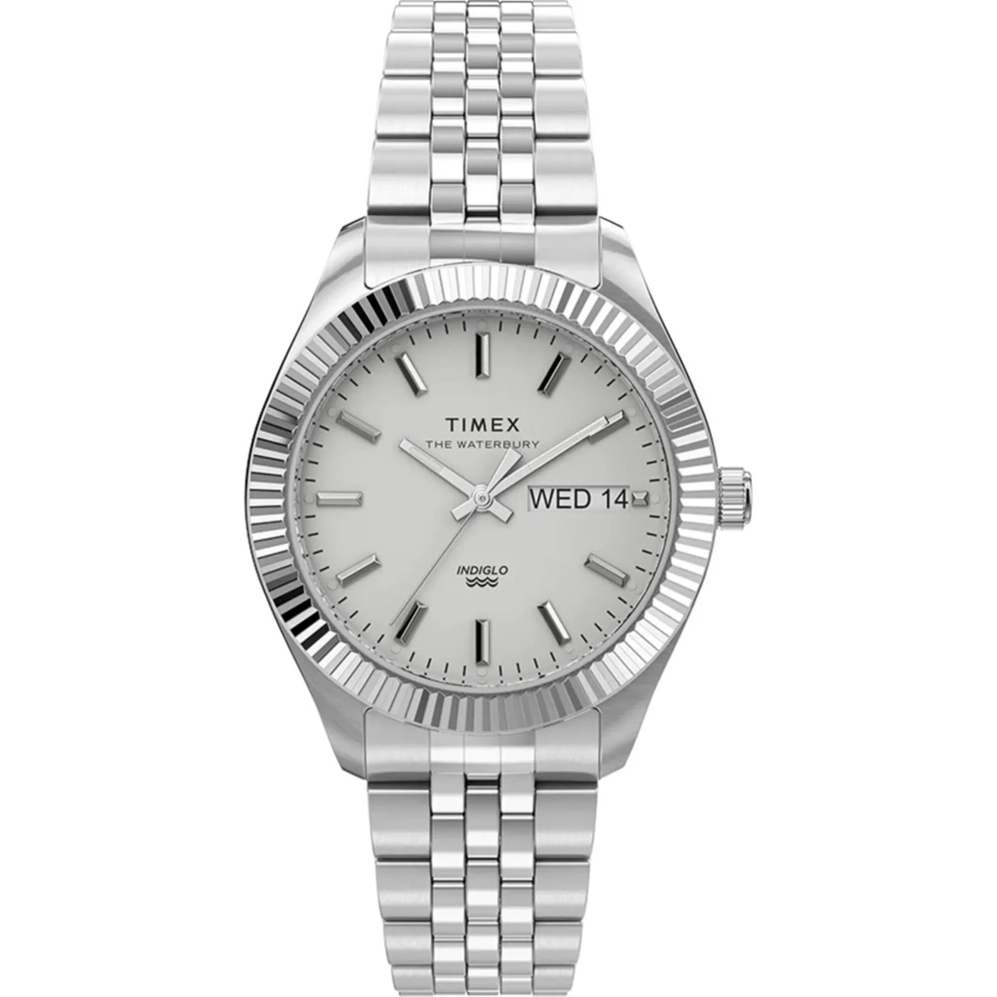 Timex Women's Watch - Waterbury Legacy Boyfriend White Dial Bracelet | TW2U78700VQ