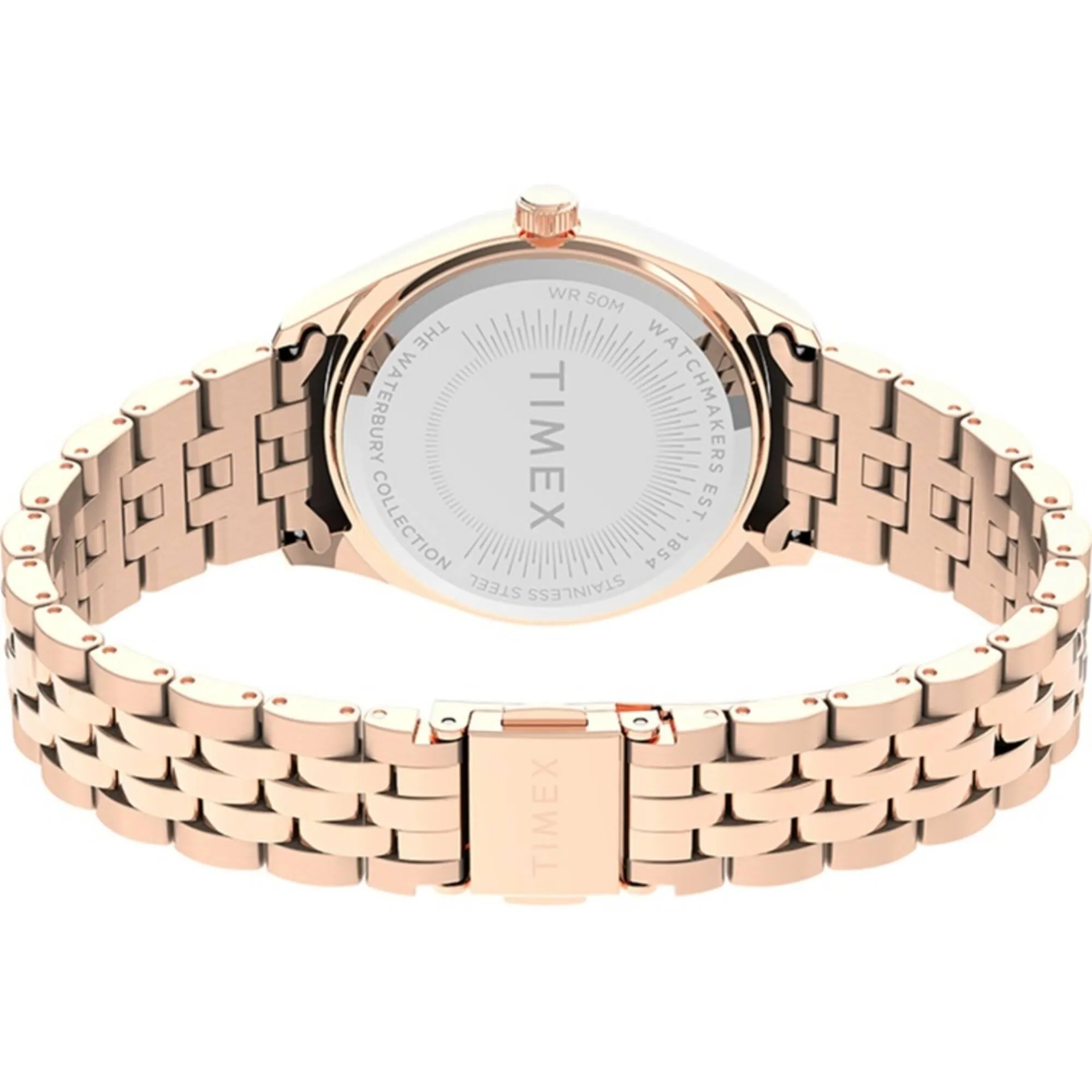 Timex Women's Watch - Waterbury Pink Dial Rose Gold Steel Bracelet | TW2U78400VQ