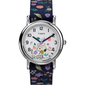 Timex Women's Watch - Weekender Peanuts White Dial Fabric Strap Quartz | TW2V45900JT