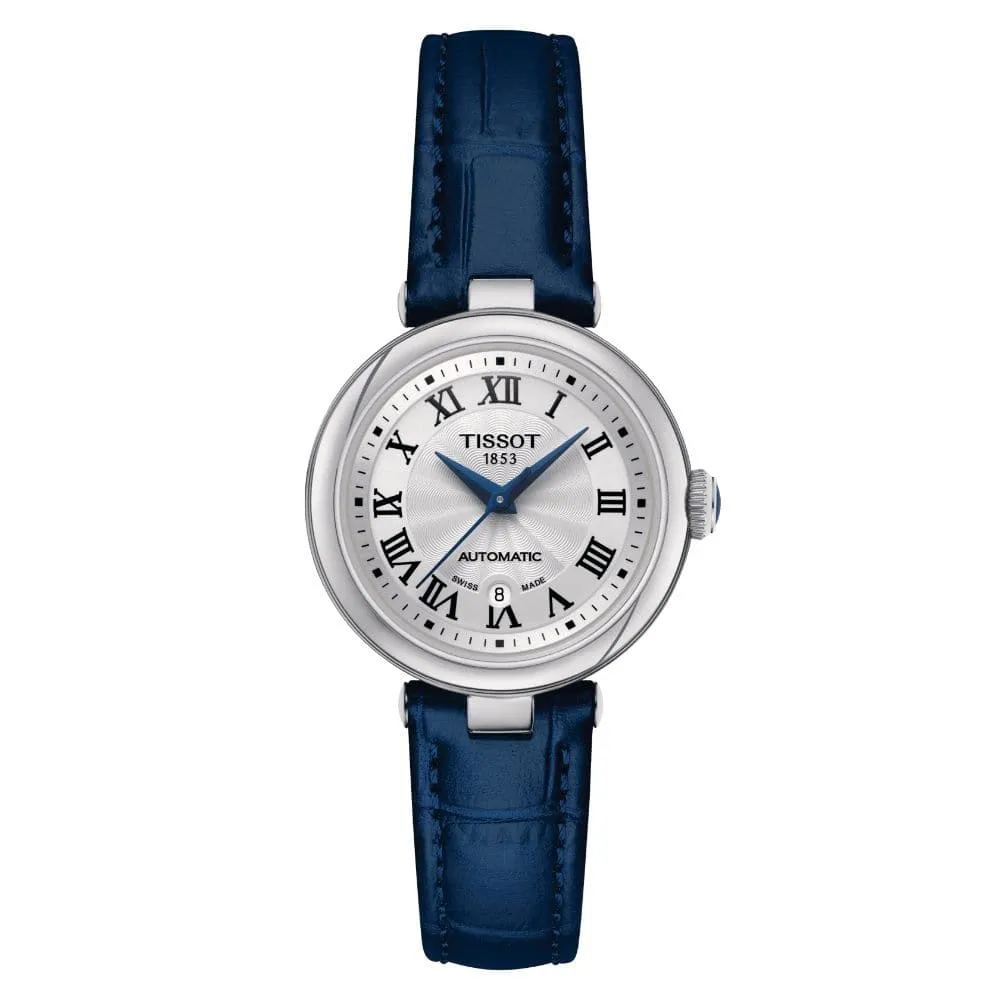 TISSOT AUTOMATIC BELLISSIMA BLUE LEATHER WOMEN'S WATCH T1262071601300
