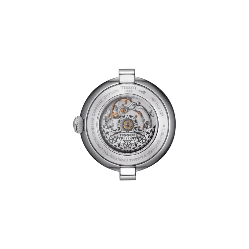 TISSOT AUTOMATIC BELLISSIMA BLUE LEATHER WOMEN'S WATCH T1262071601300