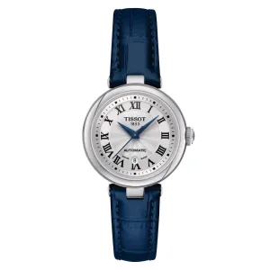 TISSOT AUTOMATIC BELLISSIMA BLUE LEATHER WOMEN'S WATCH T1262071601300