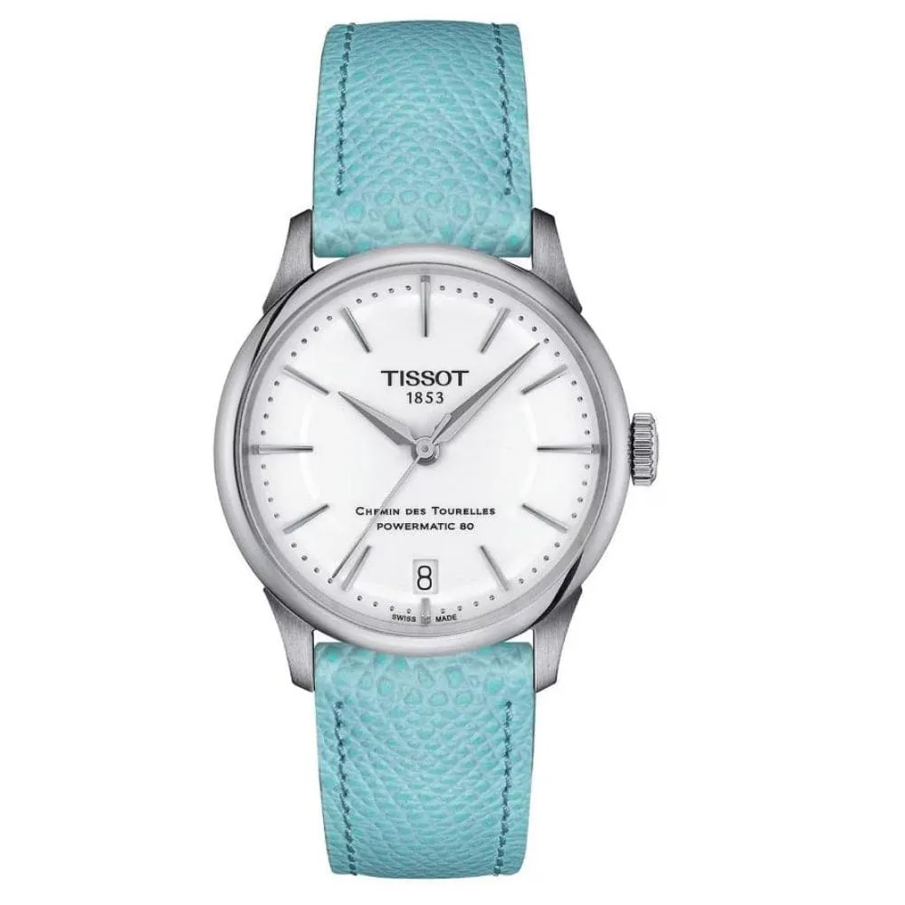 Tissot Chemin Des Tourelles Powermatic 80 Leather Strap Women Watch T1392071601100
