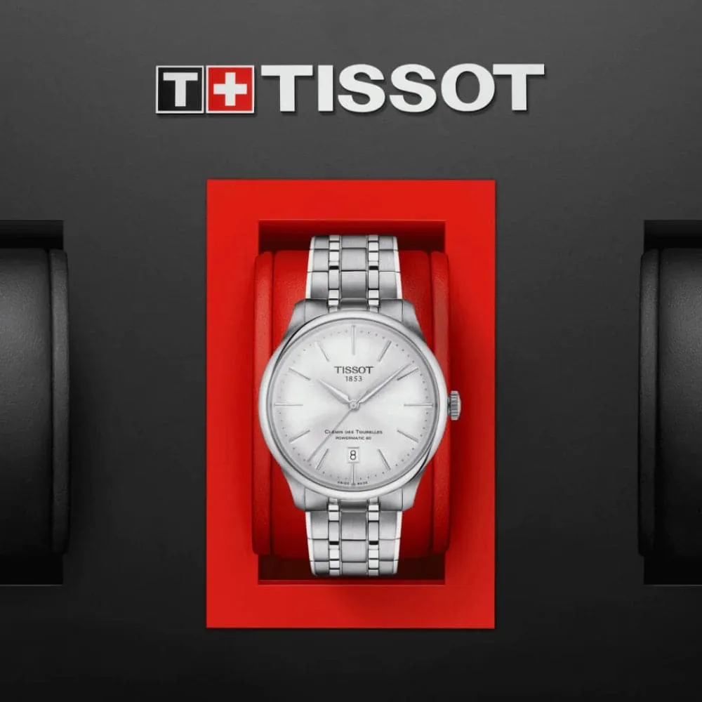 Tissot Chemin Des Tourelles Powermatic 80 Silver Stainless Steel Strap Men Watch T1398071103100