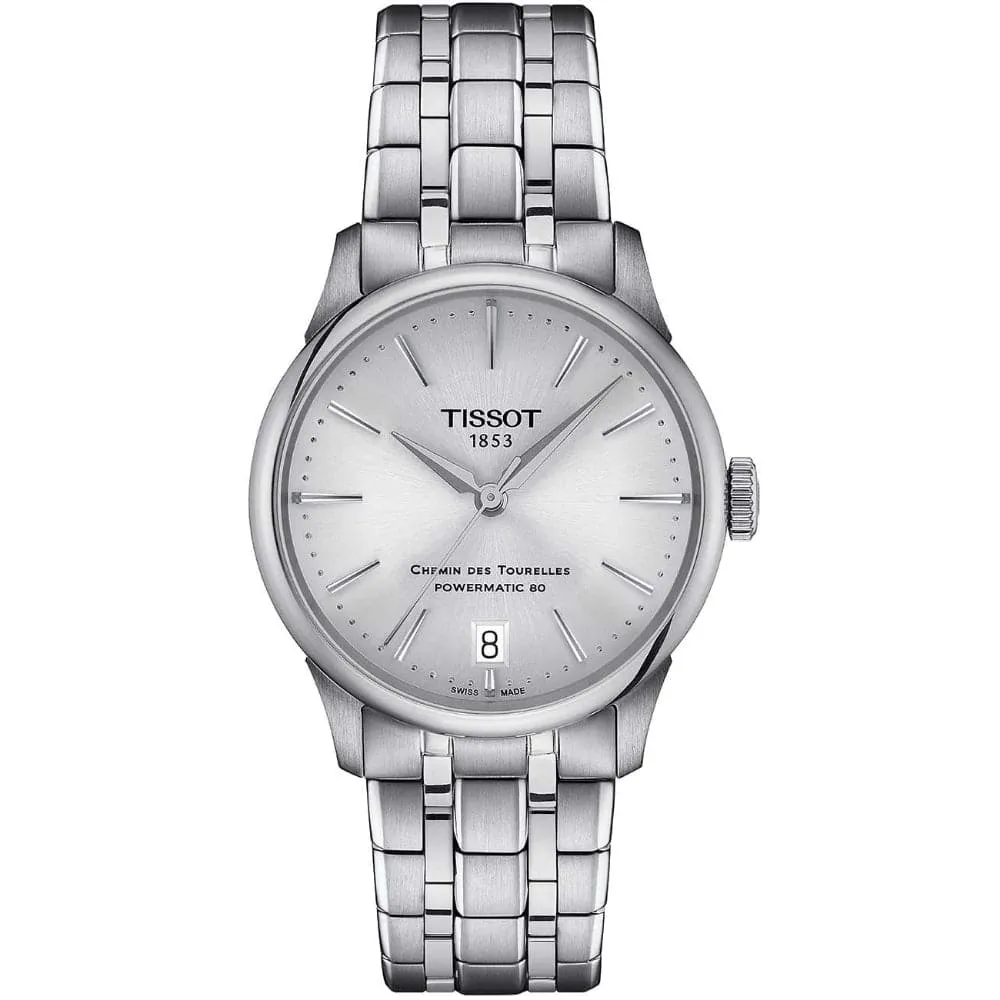 Tissot Chemin Des Tourelles Powermatic 80 Silver Strap Men Watch T1392071103100