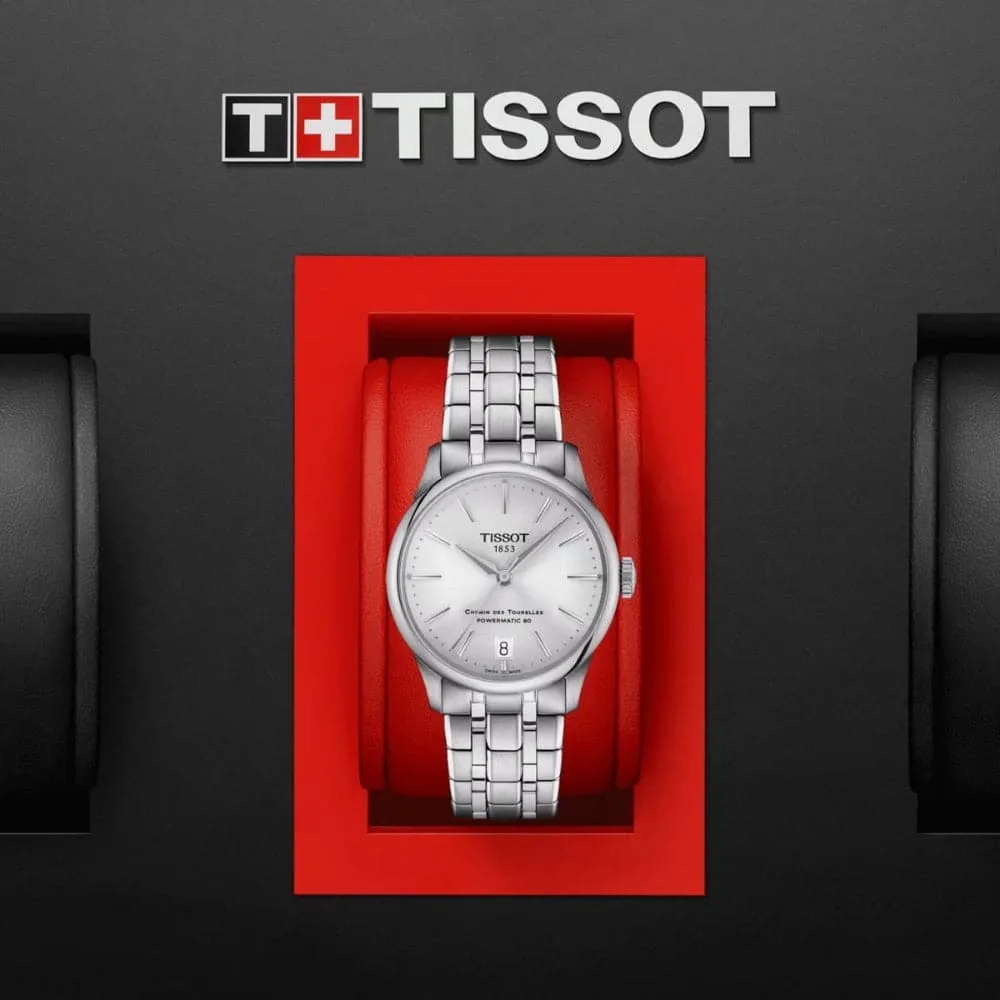 Tissot Chemin Des Tourelles Powermatic 80 Silver Strap Men Watch T1392071103100