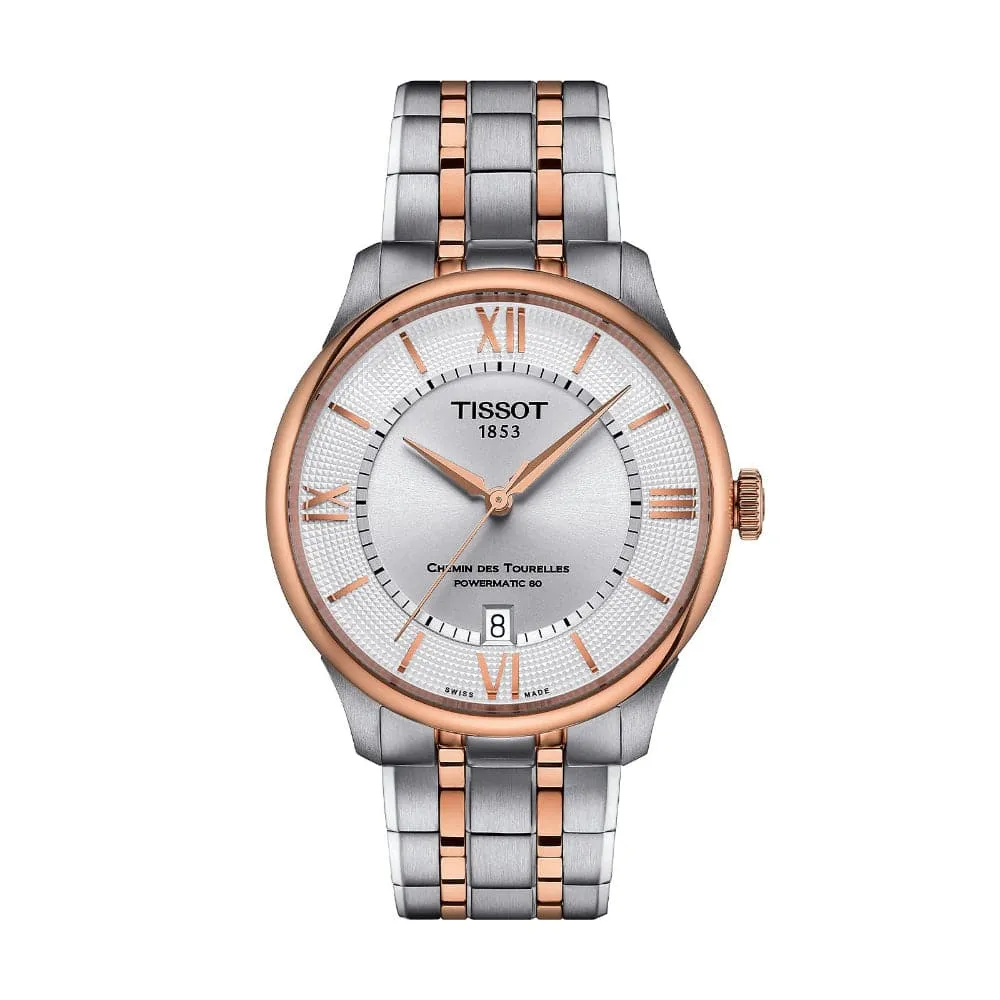 Tissot Chemin Des Tourelles Powermatic 80 Two-Tone Stainless Steel Strap Unisex Watch T1398072203800