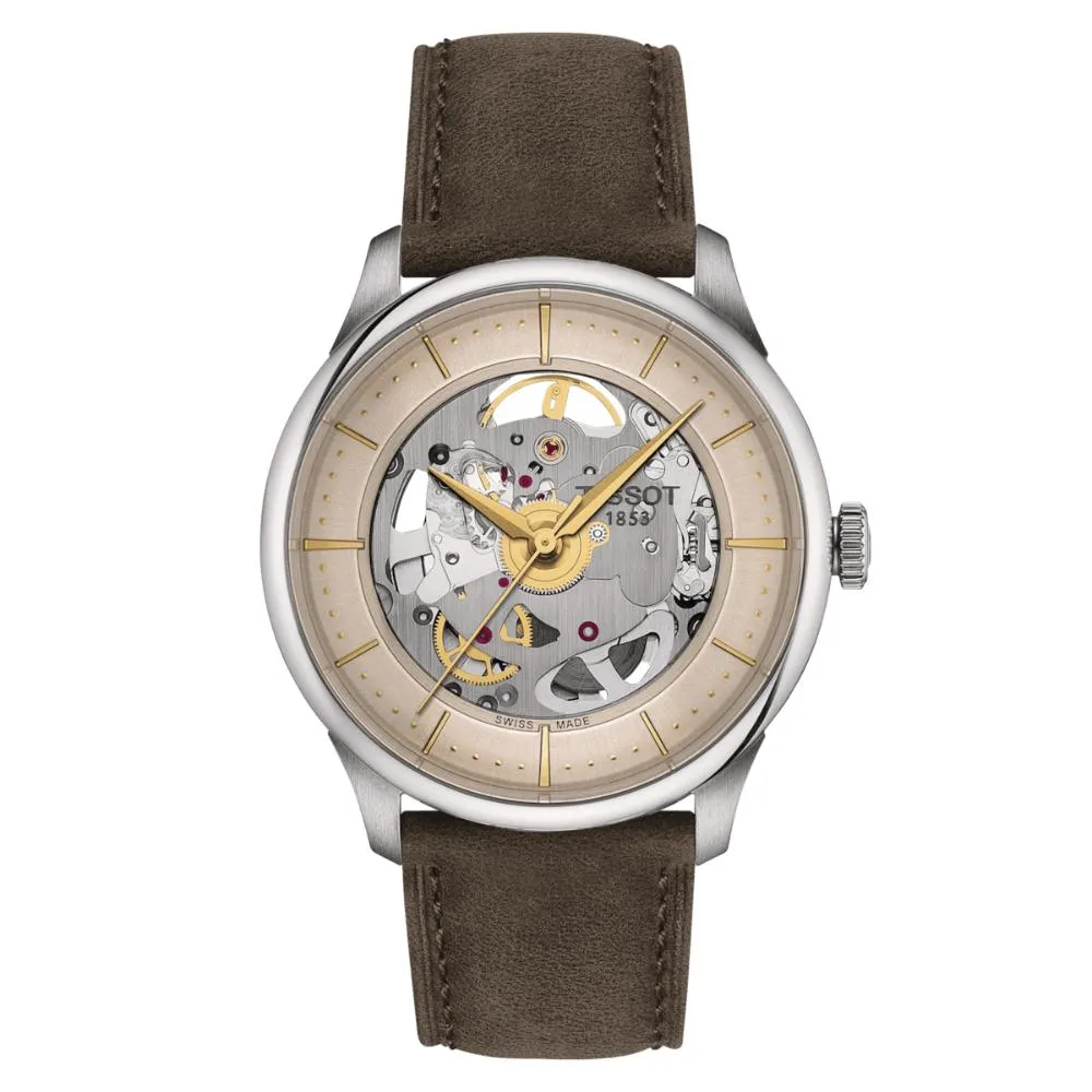 Tissot Chemin Des Tourelles Skeleton Dial Men's Watch T1398361626100