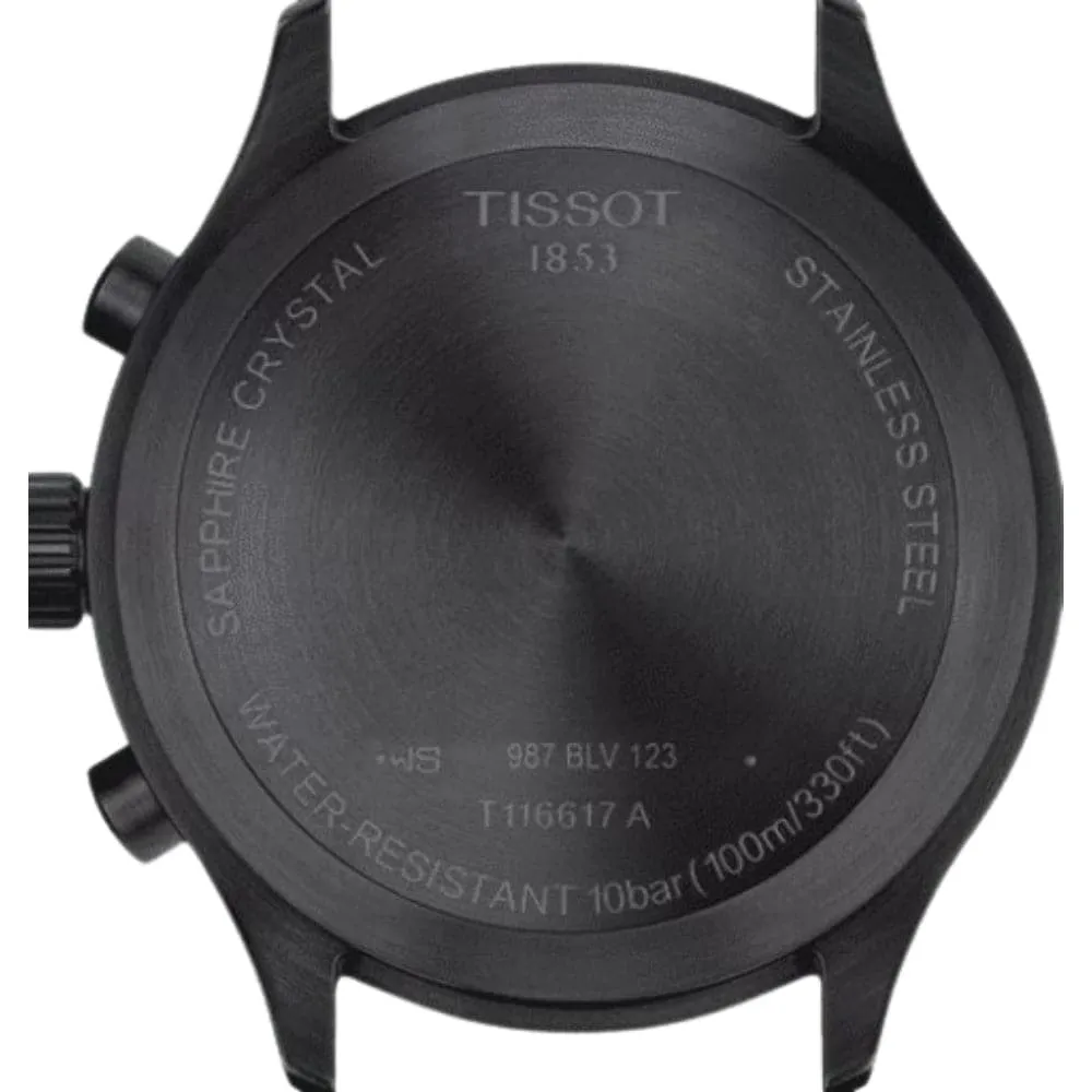 Tissot Chrono Chronograph Brown Leather Strap Men Watch T1166173605203