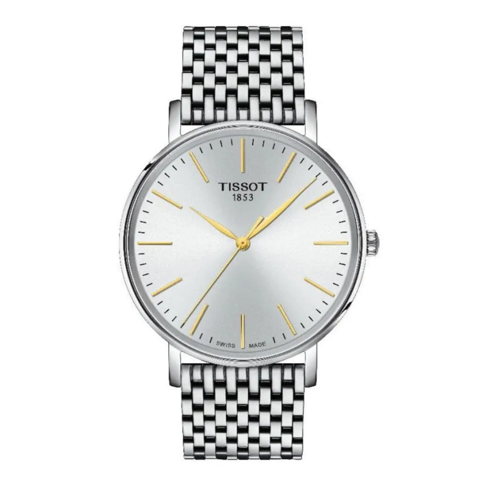 Tissot Every Time Silver Dial Stainless Steel Strap Men Watch T1434101101101