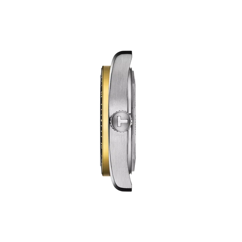 TISSOT PR516 POWERMATIC 80 T1494072201100 38mm WHITE DIAL GOLD & GREY STEEL WATCH