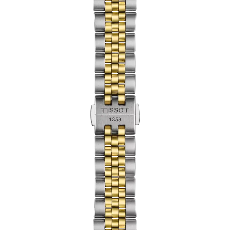 TISSOT PR516 POWERMATIC 80 T1494072201100 38mm WHITE DIAL GOLD & GREY STEEL WATCH