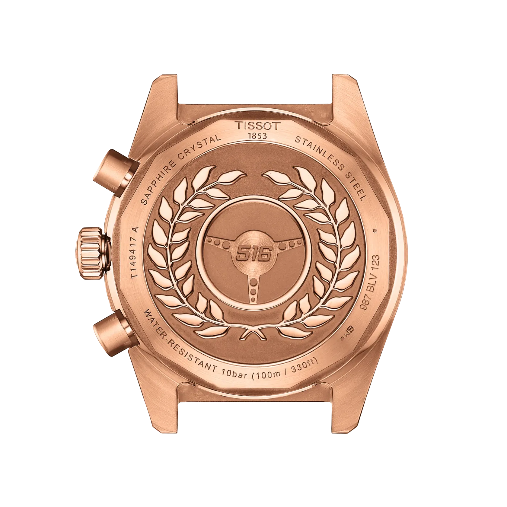 TISSOT PR516 T1494173305100 QUARTZ CHRONOGRAPH ROSE GOLD STEEL WATCH