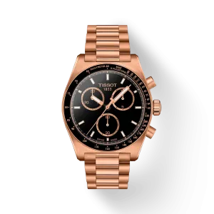 TISSOT PR516 T1494173305100 QUARTZ CHRONOGRAPH ROSE GOLD STEEL WATCH