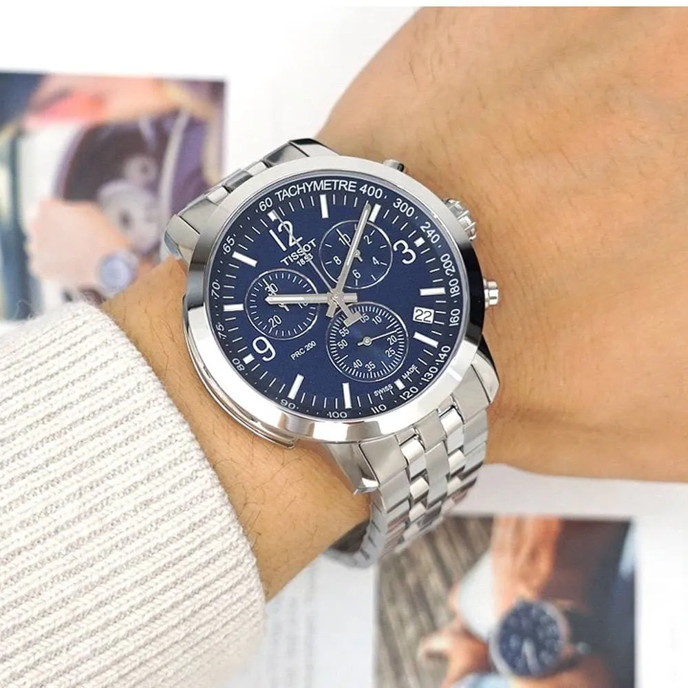 TISSOT PRC T1144171104700 BLUE DIAL STAINLESS STEEL MEN'S WATCH