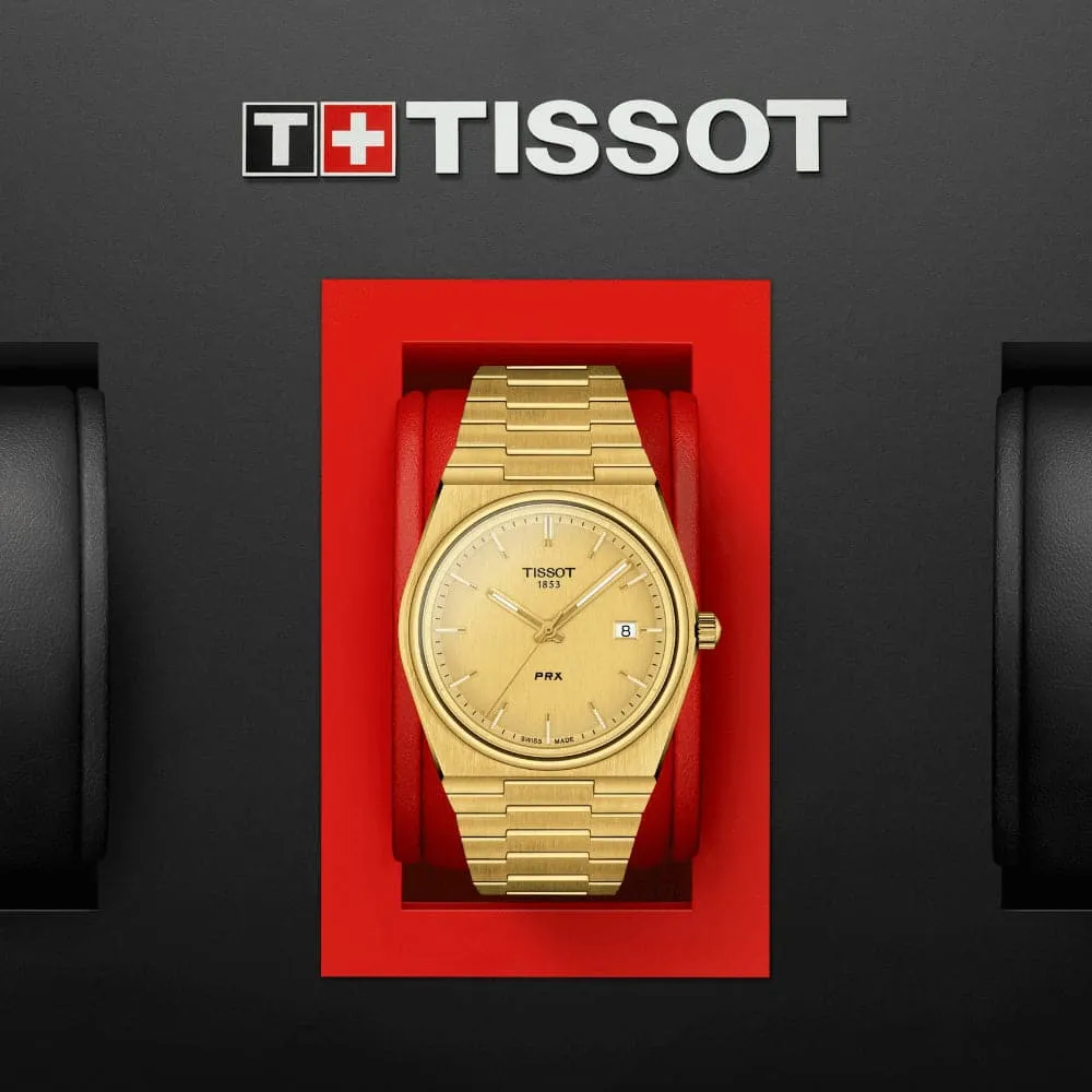 TISSOT PRX T1374103302100 GOLD STAINLESS STEEL MEN WATCH